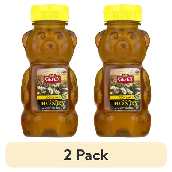 (2 pack) Gefen 100% Clover Honey Bear, 12oz
