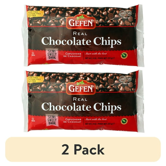 (2 pack) Gefen Semi-Sweet Chocolate Chips. 9 oz