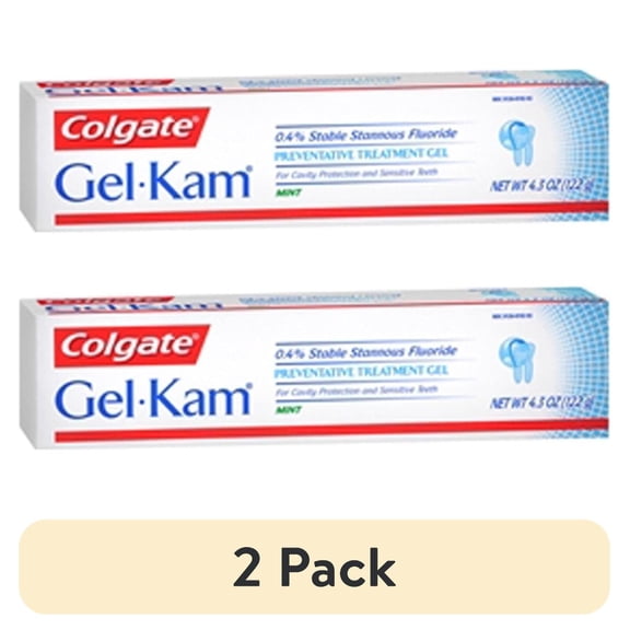 (2 pack) Gel-Kam Fluoride Preventive Treatment Gel Mint Flavor 4.30 oz