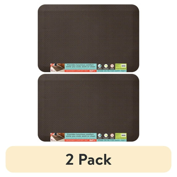 (2 pack) GelPro Anti-Fatigue Flatweave Kitchen Floor Mat, Brownie, 20"x 30"