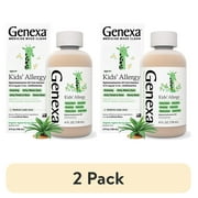(2 pack) Genexa Kids’ Clean Allergy Antihistamine Medicine, Dye Free, Organic Agave Flavor, 4 fl oz