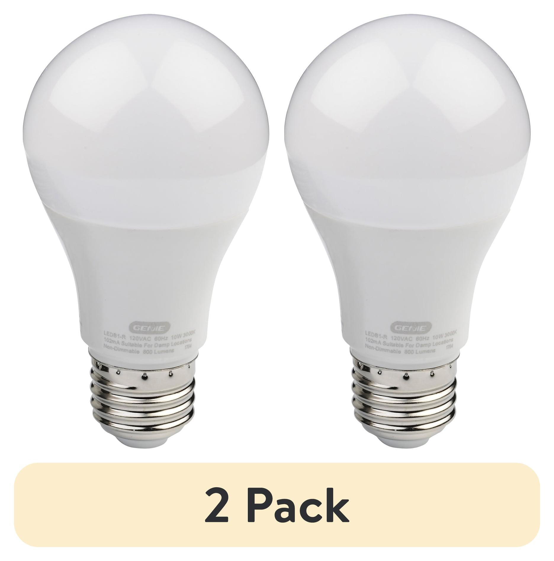 (2 pack) Genie 40654R Title 20 Approved Garage Door Opener LED Bulb
