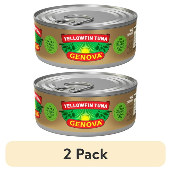 (2 pack) Genova Premium Yellowfin Tuna in Extra Virgin Olive Oil 5 oz Can