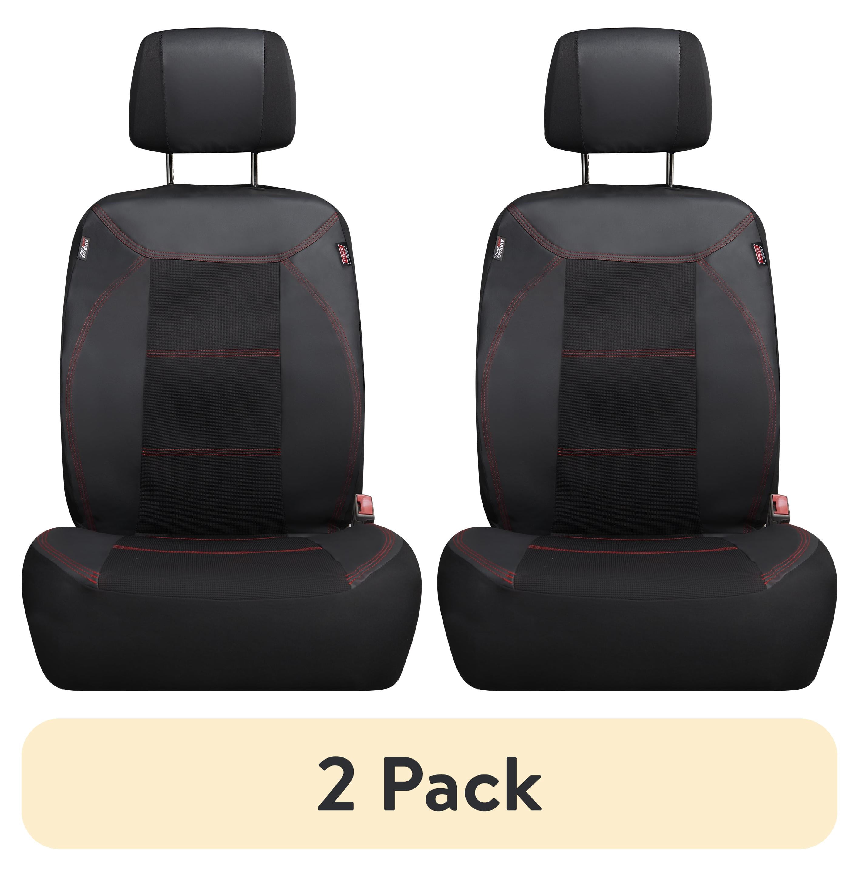 2 pack) Genuine Dickies 2-Piece Black-Red Durasport Vegan Leather
