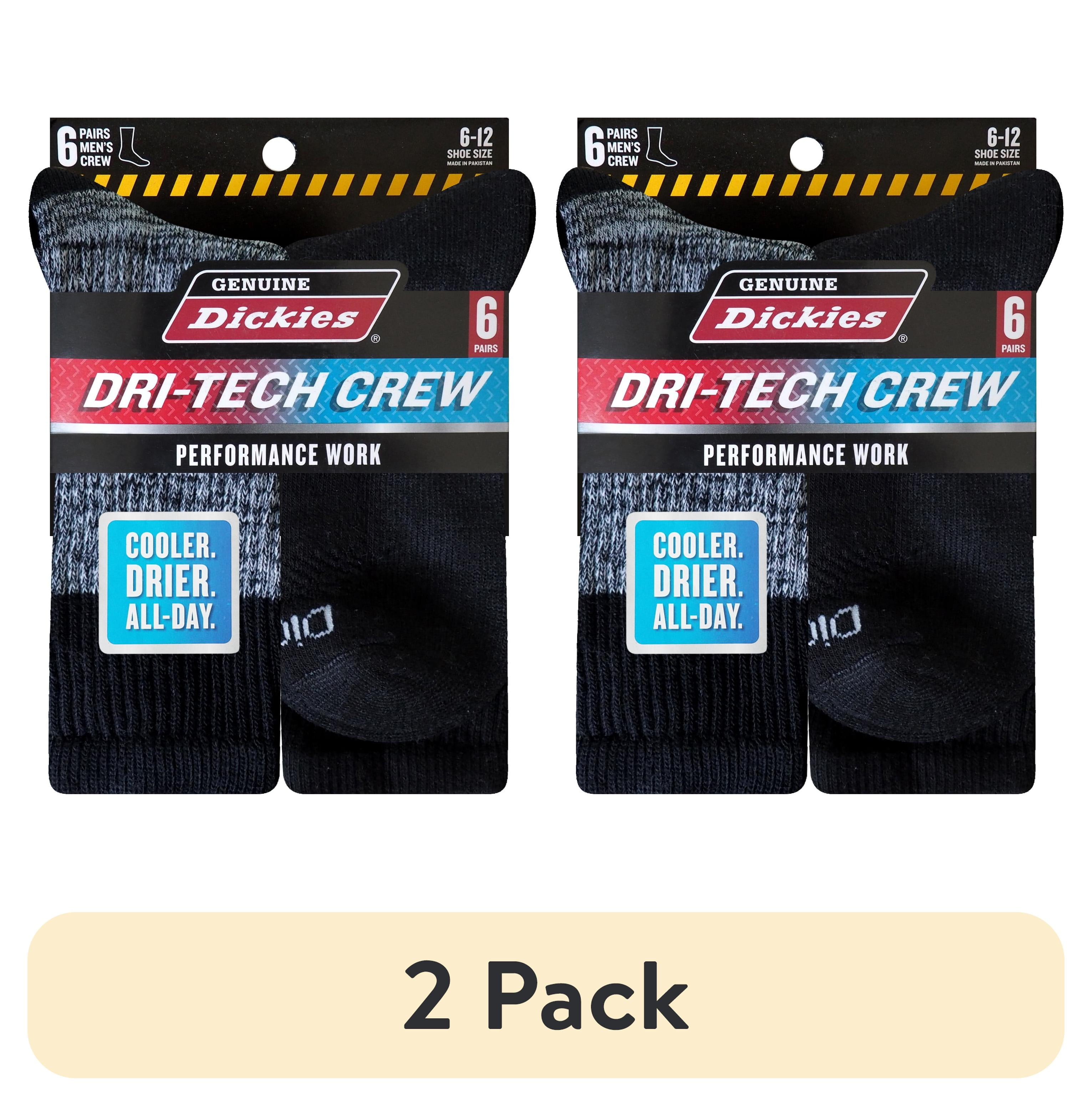 Dickies Calze da lavoro a compressione, da uomo, confezione da 6, colore nero (6 paia), L, Nero (6 paia), 6-12