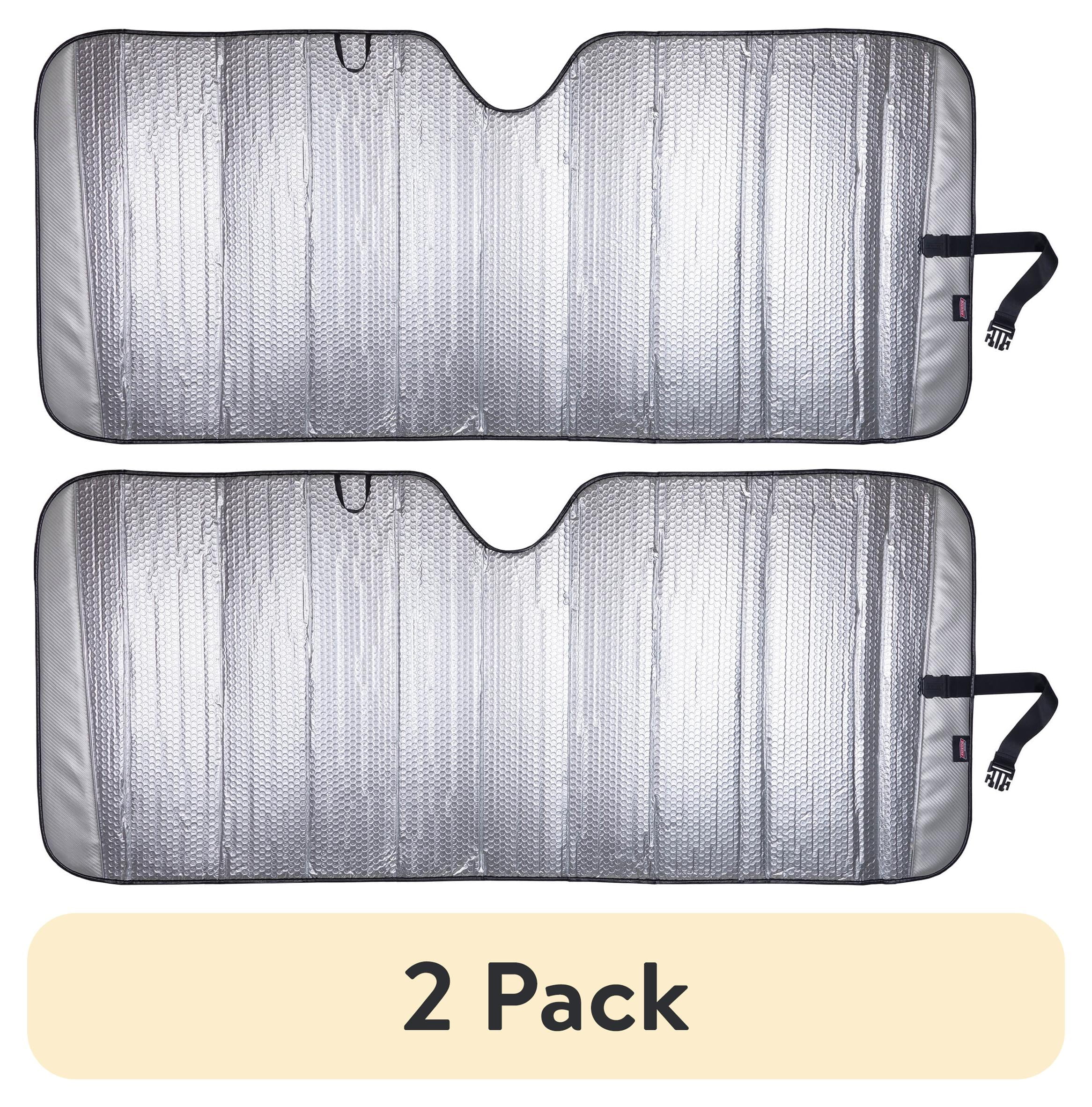 2 pack) Genuine Dickies Silver Carbon Fiber Accordion Windshield