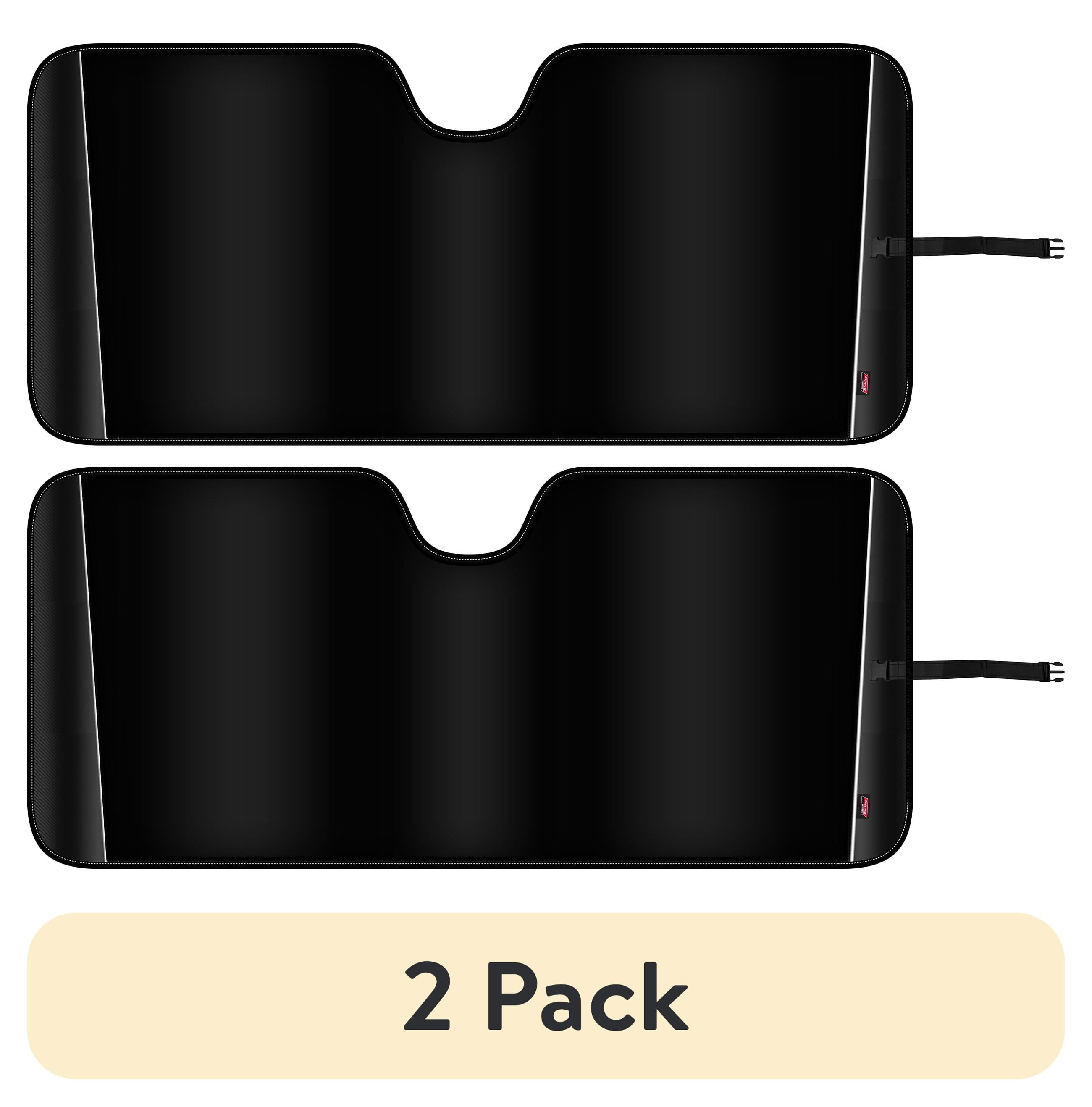 (2 pack) Genuine Dickies Universal Accordion Auto Sunshade, Carbon Fiber, 40736WDI