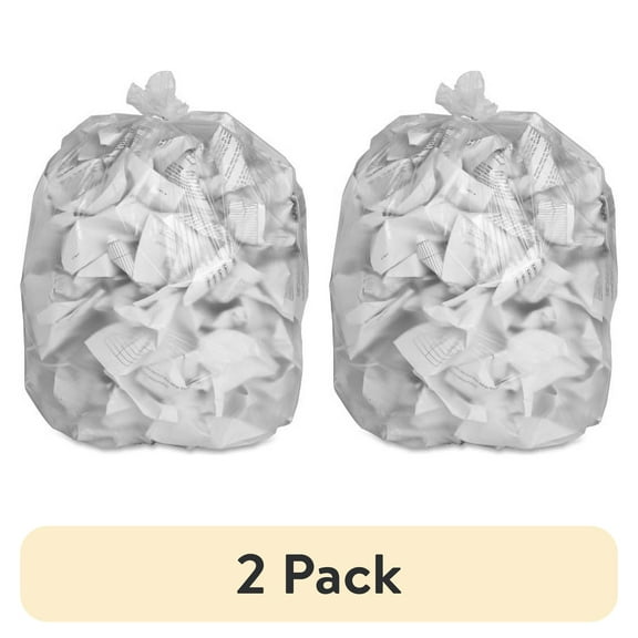 Genuine Joe High-density Can Liners Medium Size - 33 gal - 33" Width x 40" Length x 0.43 mil (11 Micron) Thickness - High Density - Clear - Resin - 500/Carton - Office Waste, Industrial Trash