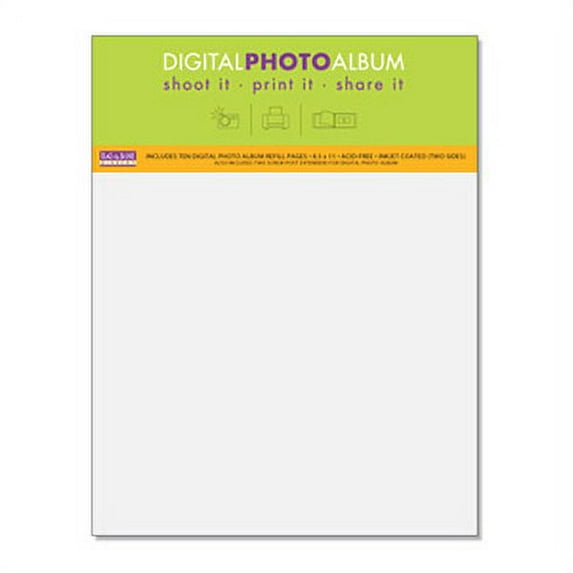 (2 pack) Genuine Rag Bone Digital photo pages for 8one-half inchx11 albums - 8.5x11