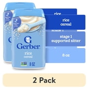 (2 pack) Gerber Stage 1 Baby Food, Baby Rice Cereal, Gerber Cereal For Baby, Infant Cereal 8 oz