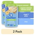 thumbnail image 1 of (2 pack) Gerber 2nd Foods Organic for Baby Grain & Grow Oatmeal Baby Cereal, Banana, 8 oz Canister, 1 of 17