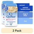 thumbnail interactive-video image 1 of (2 pack) Gerber Stage 2 Baby Food, Oatmeal Banana Cereal, Baby Oatmeal Cereal 8 oz, 1 of 17