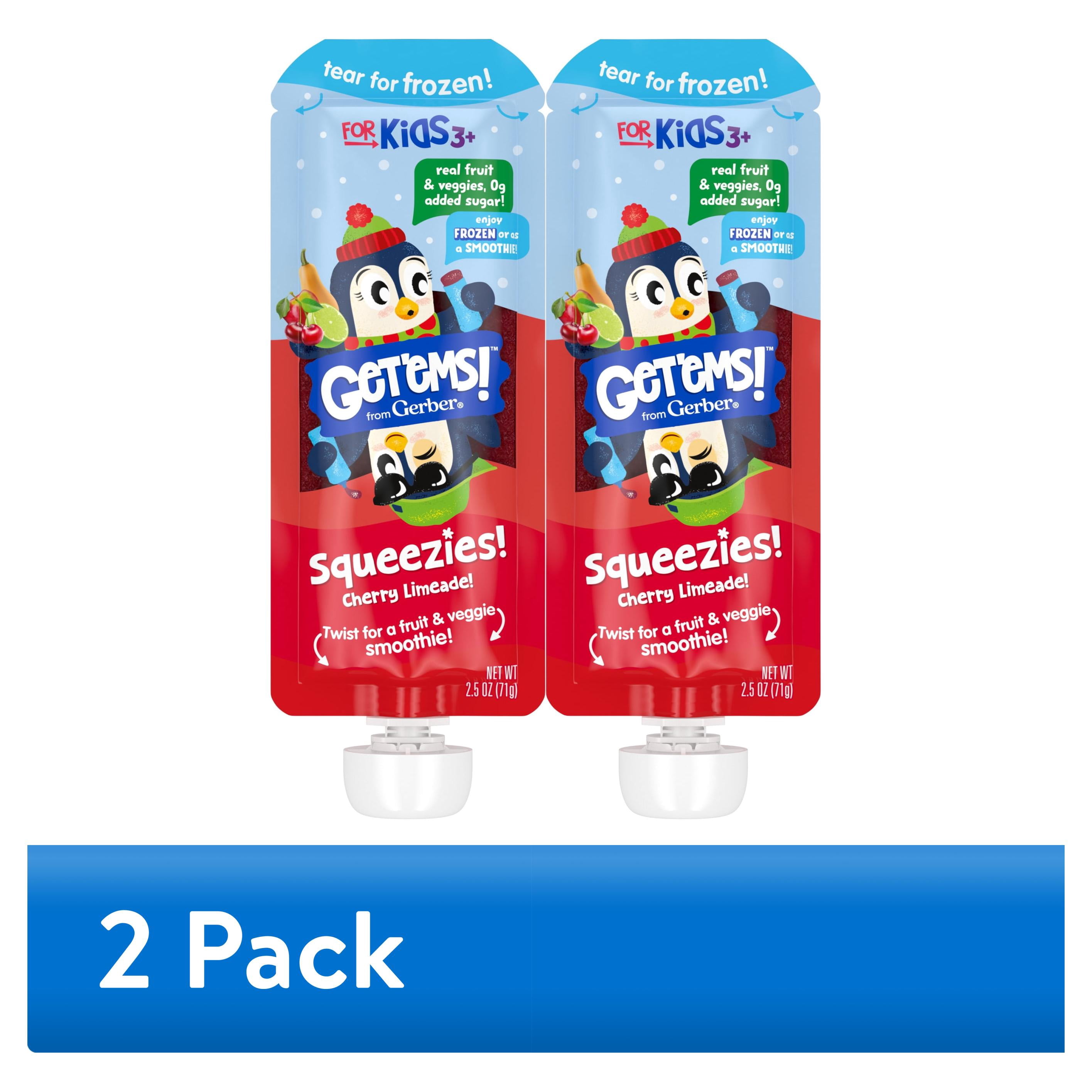 Gerber Get'ems Squeezies, Cherry Limeade Smoothie Pouches