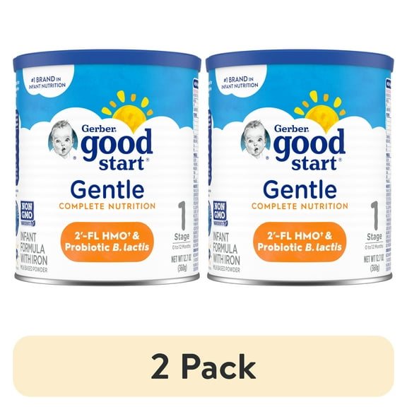 (2 pack) Gerber Good Start, Baby Formula Powder, Gentle, Stage 1, 12.7 Ounce