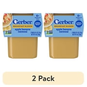 (2 pack) Gerber 2nd Foods Fruit & Cereal Puree Favorites Baby Food, Variety Pack, 4 oz Tubs (32 Pack)