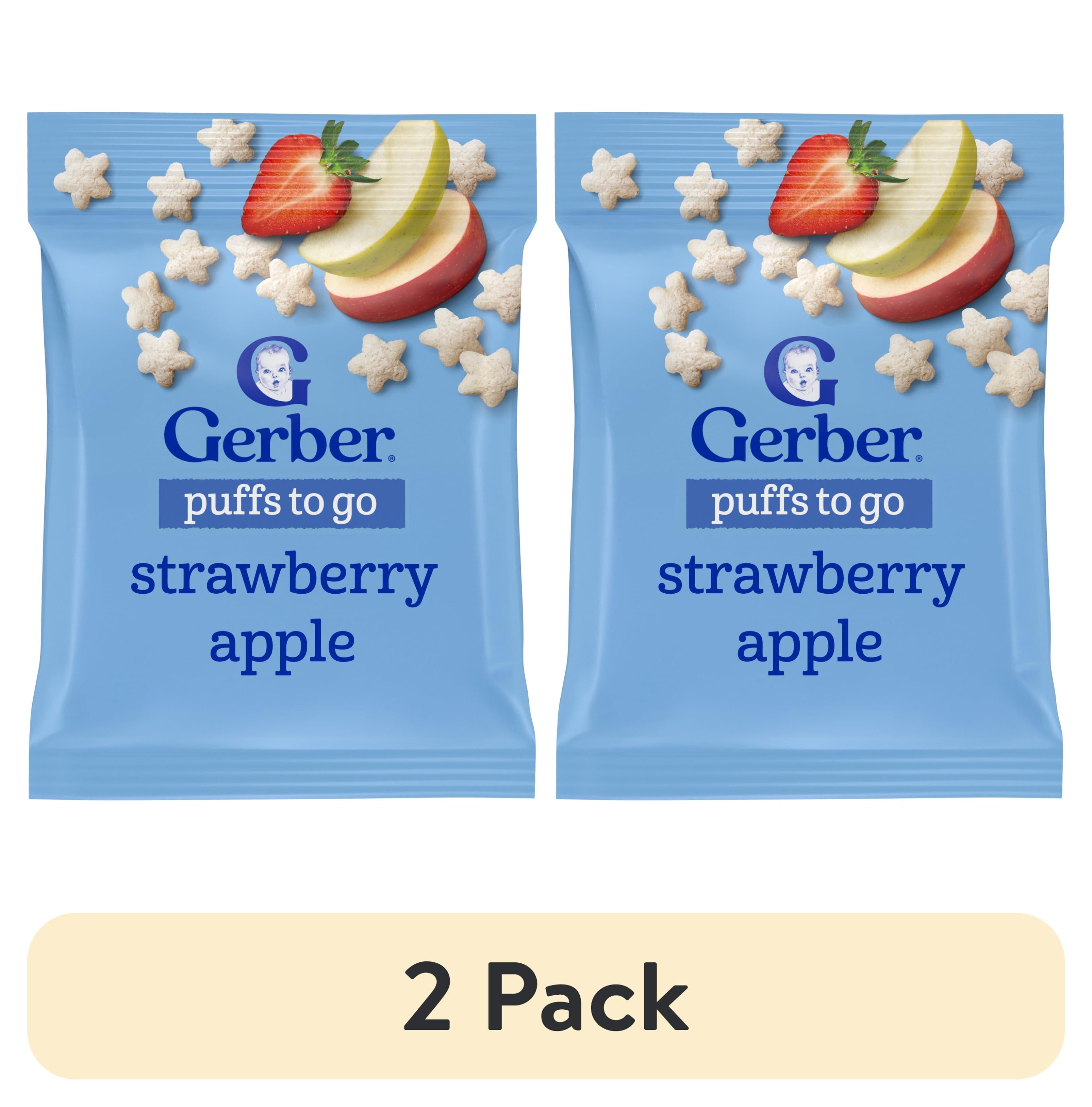(2 pack) Gerber Stage 3 Baby Snacks, Strawberry Apple Puffs, Grain Snack, Baby Led Feeding 0.5 oz