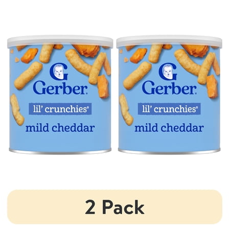 (2 pack) Gerber Stage 3 Baby Snacks, Lil' Crunchies Puffs, Mild Cheddar, 1.48 oz price history and forecast - Gerber