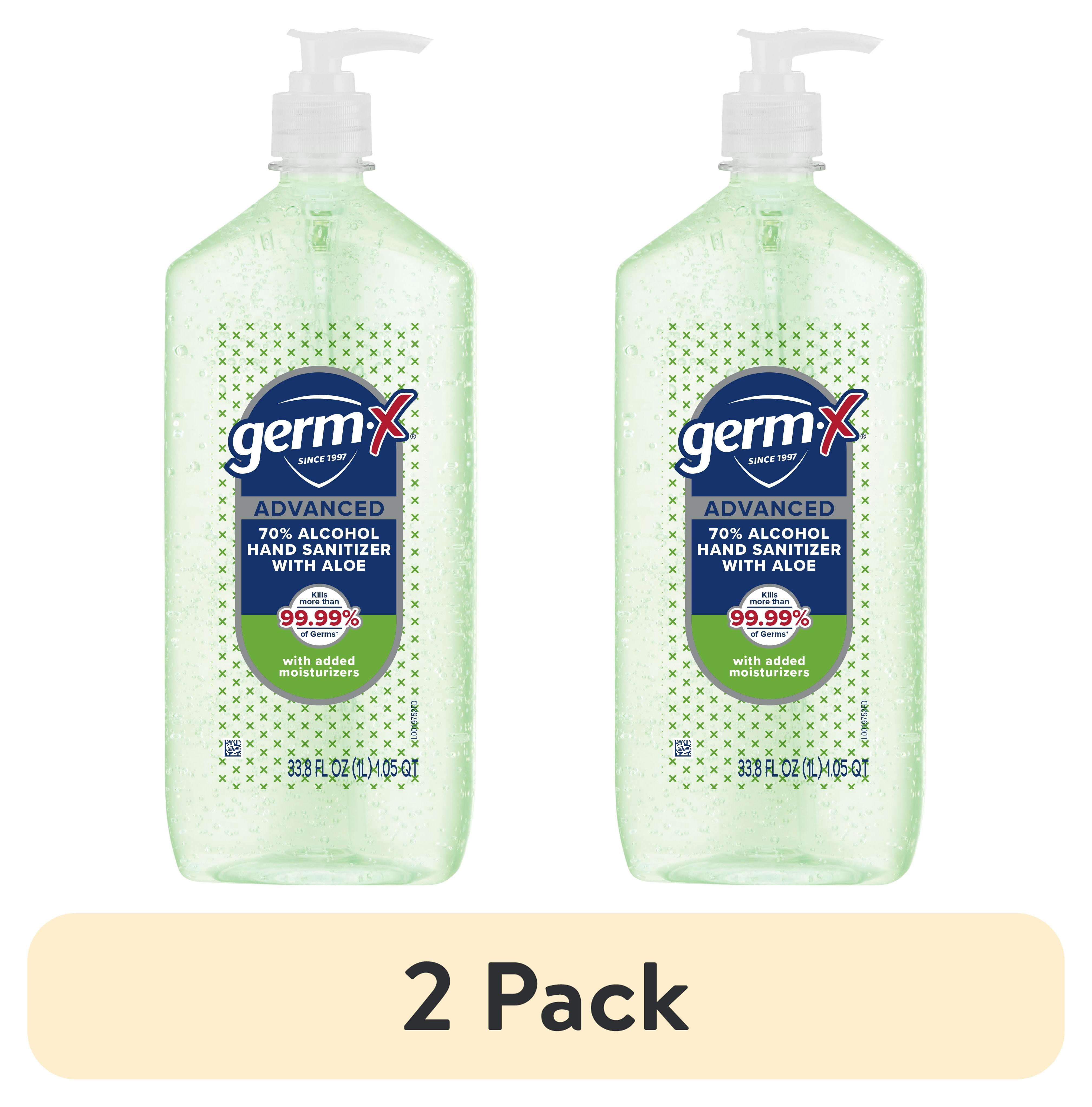 (2 pack) Germ-X Advanced Hand Sanitizer, Aloe, 1 L