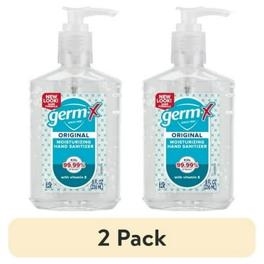 (2 pack) Germ-X Original Hand Sanitizer Gel, 62% Ethyl Alcohol with Vitamin E, Scented, Travel Size, 8 fl oz