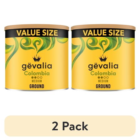 (2 pack) Gevalia Colombia Medium Roast Ground Coffee, 31.9 oz Canister