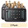 thumbnail image 1 of (2 pack) Gevi 4-Slice Toaster Stainless Steel Dual Control Panels with Touch Screen Control Black, 1 of 10