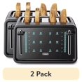 thumbnail image 1 of (2 pack) Gevi 4-Slice Toaster with Smart LED Touch Screen, 6 Browning Levels, Black, 1 of 10