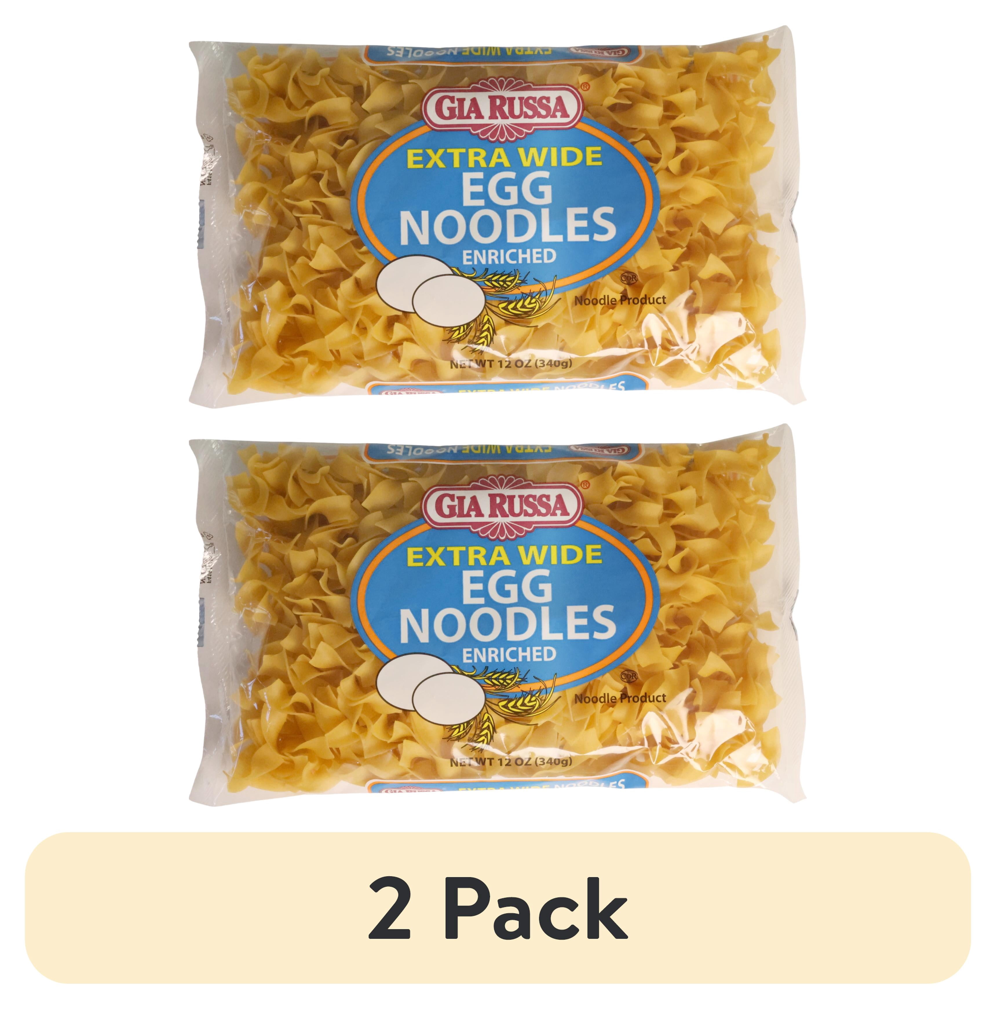(2 pack) Gia Russa Enriched Extra Wide Egg Noodles, 12 oz
