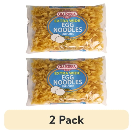 (2 pack) Gia Russa Enriched Extra Wide Egg Noodles, 12 oz