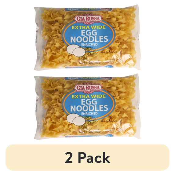 (2 pack) Gia Russa Enriched Extra Wide Egg Noodles, 12 oz