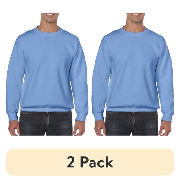 (2 pack) Gildan Adult Heavy Blend Fleece Crewneck Sweatshirt, up to Size 3XL