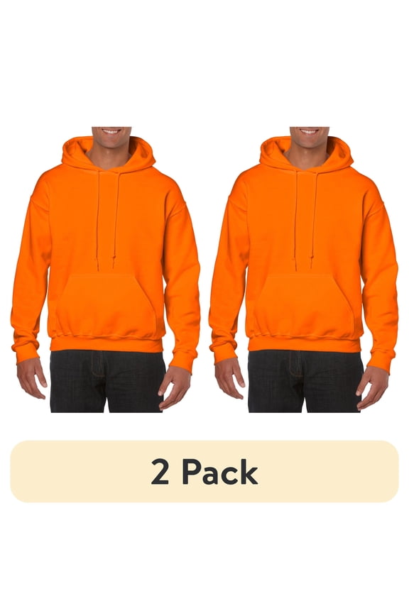 (2 pack) Gildan Adult Heavy Blend Fleece Hooded Sweatshirt, Size Small to 3XL