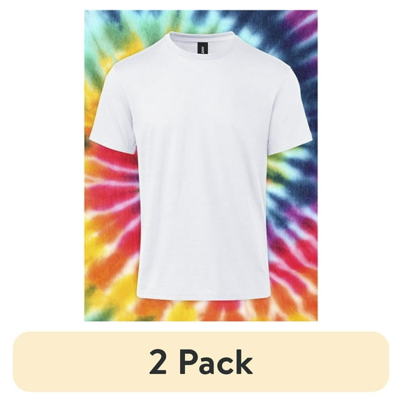 (2 pack) Gildan Adult Short Sleeve Crew T-Shirt – White Size Small Soft Cotton Classic Fit Blank Tee for Tie Dye & DIY Crafts
