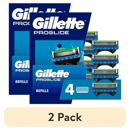 (2 pack) Gillette ProGlide Mens Razor Blades, 4 Blade Refills