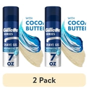 (2 pack) Gillette Series Moisturizing Shave Gel for Men with Cocoa Butter, Classic Scent, 7oz