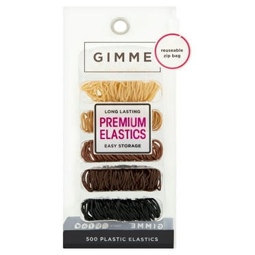(2 pack) Gimme Hair Elastics, No Damage, Stretchy, Assorted Neutral Colors, 500 Count
