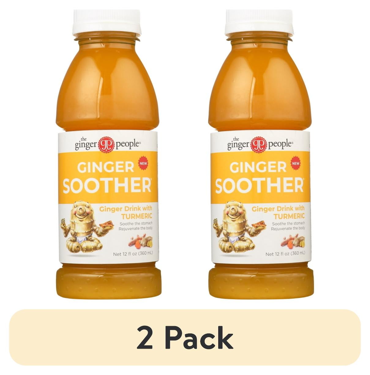 (2 pack) Ginger People Ginger Smoother Drink With Turmeric, 12 Fz