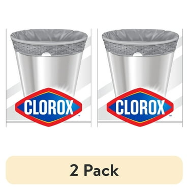 (2 pack) Glad with Clorox 4 Gallon Small Drawstring Trash Bags, Lemon Fresh Bleach Scent, 20 Bags