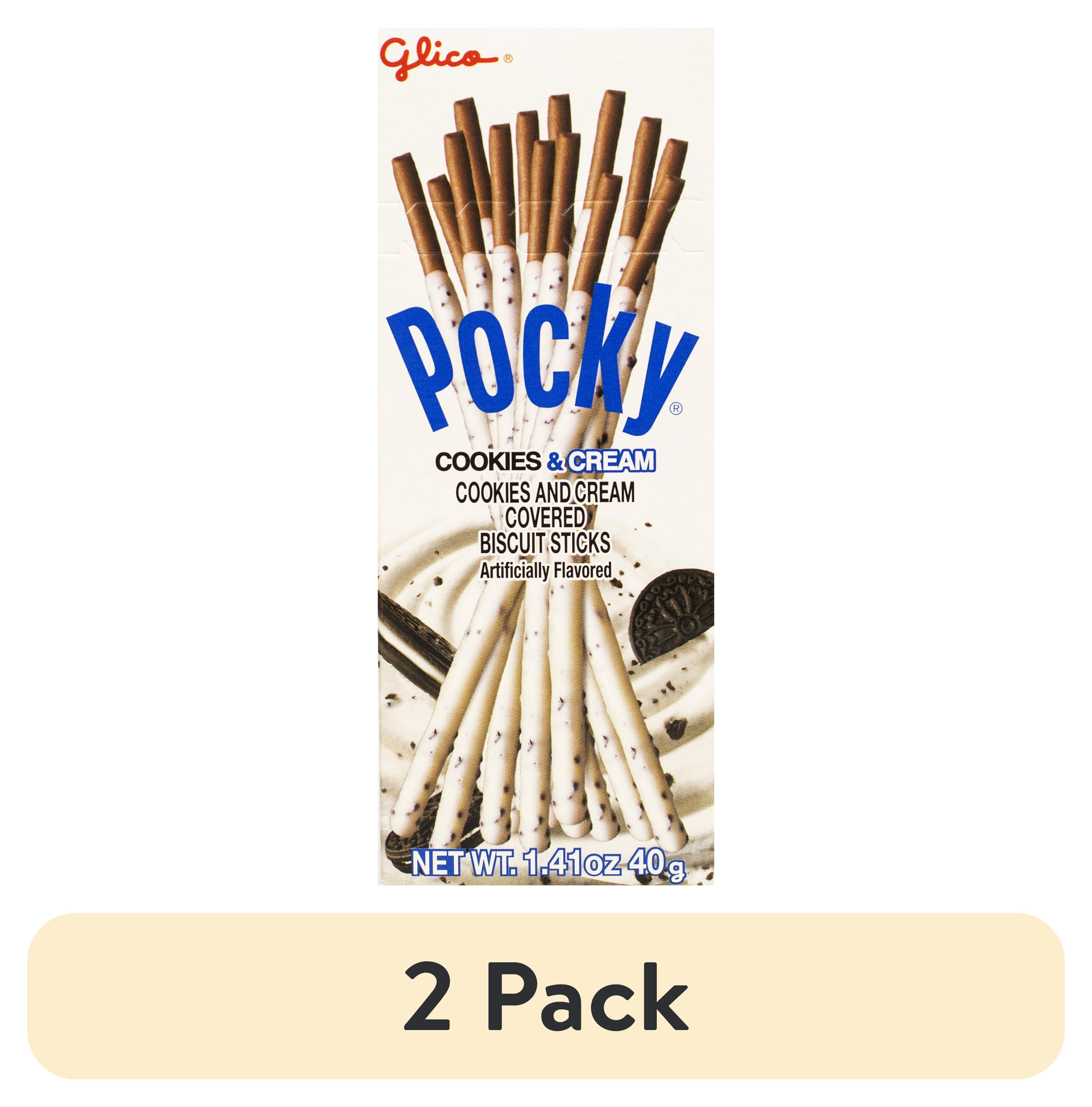 (2 pack) Glico Pocky Biscuit Sticks, Cookies & Cream, 1.41 Oz