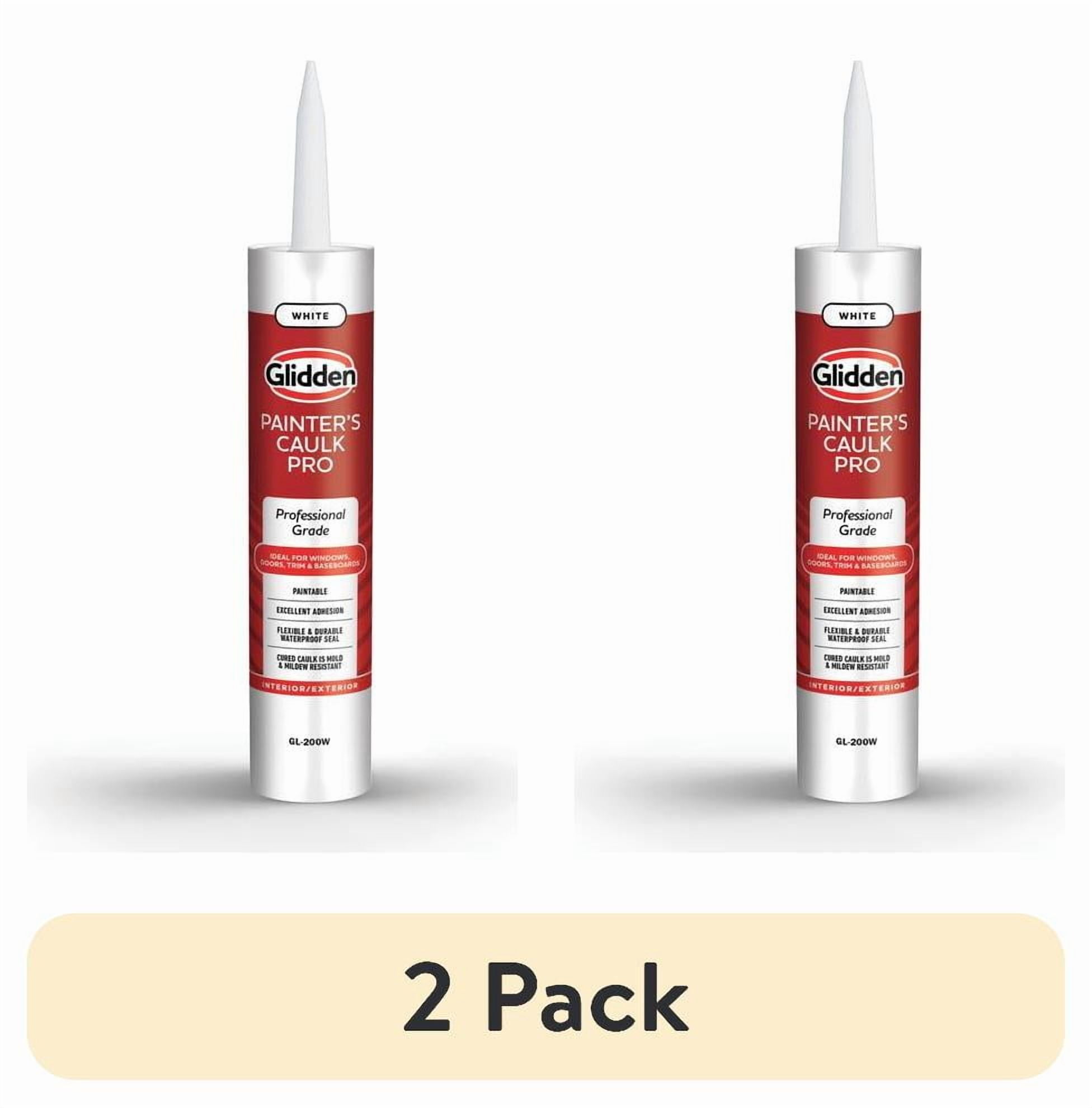 (2 pack) Glidden Painter's Caulk Pro 10.1 Fl. Oz. Multi-Purpose Acrylic Caulk, White
