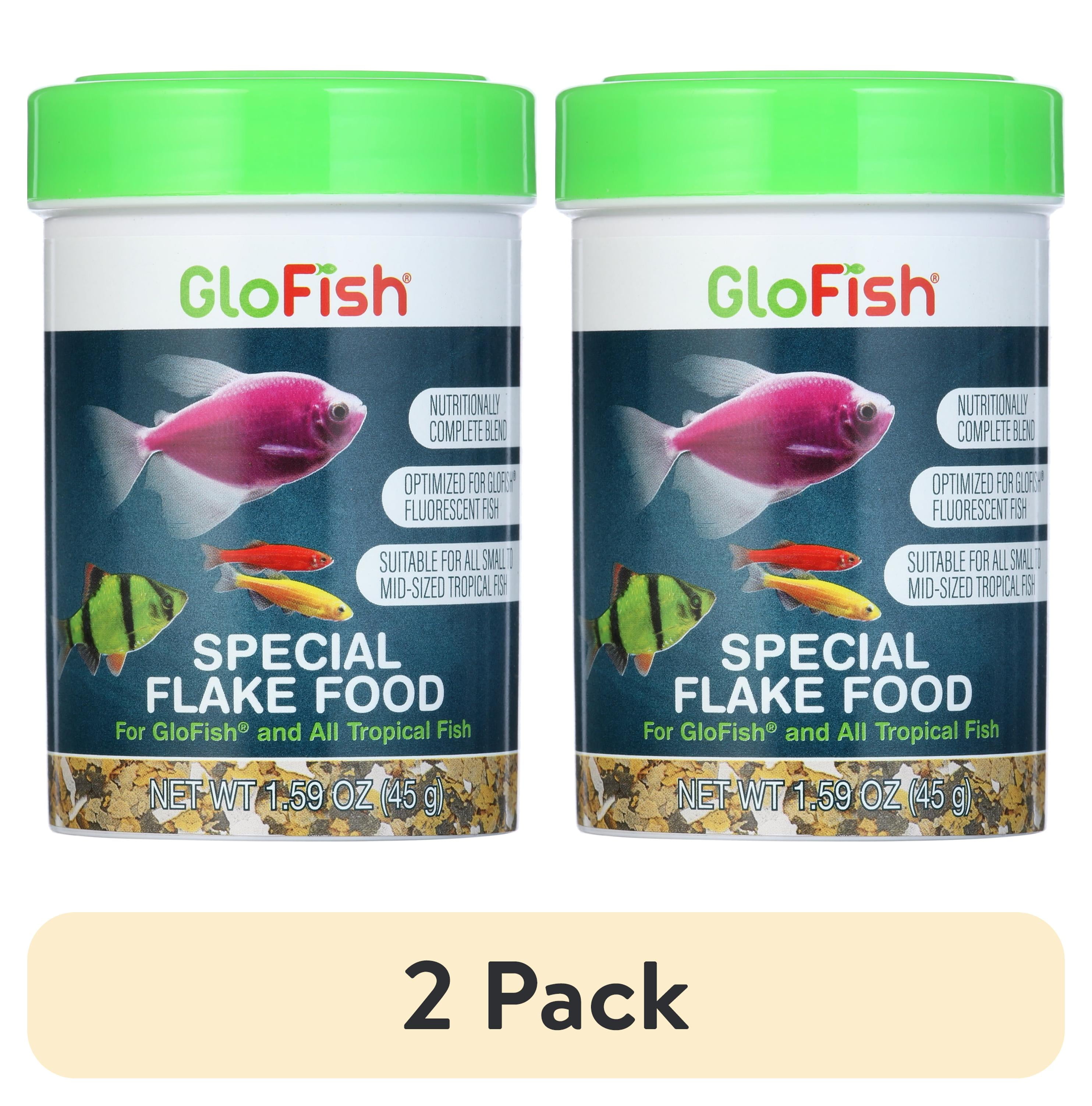 (2 pack) GloFish Special Flake Fish Food, for GloFish and Small to Mid-Size Tropical Freshwater Fish, 1.59 oz