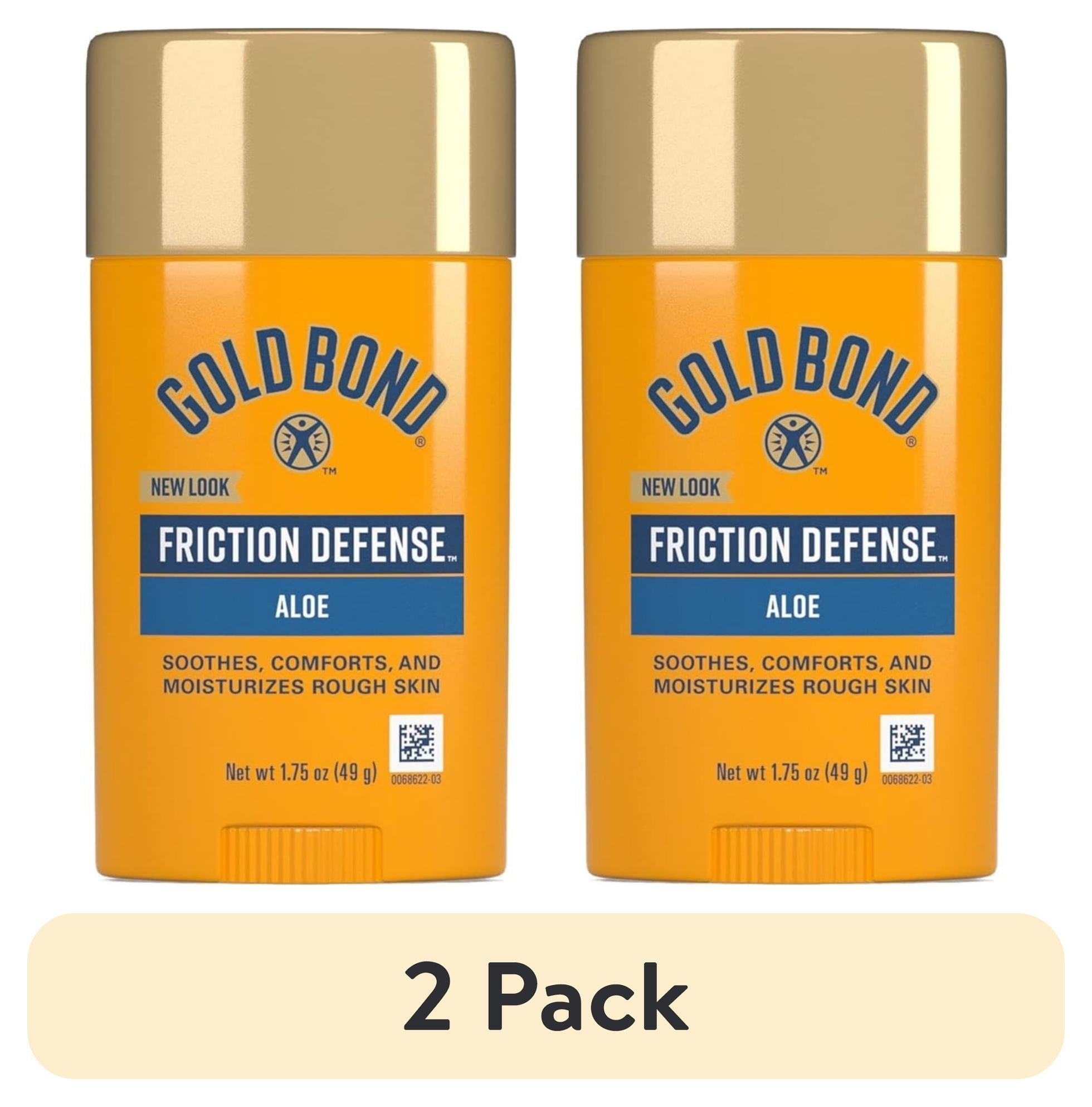 2 pack) Gold Bond Friction Defense Anti-Chafing Stick, 1.75 oz