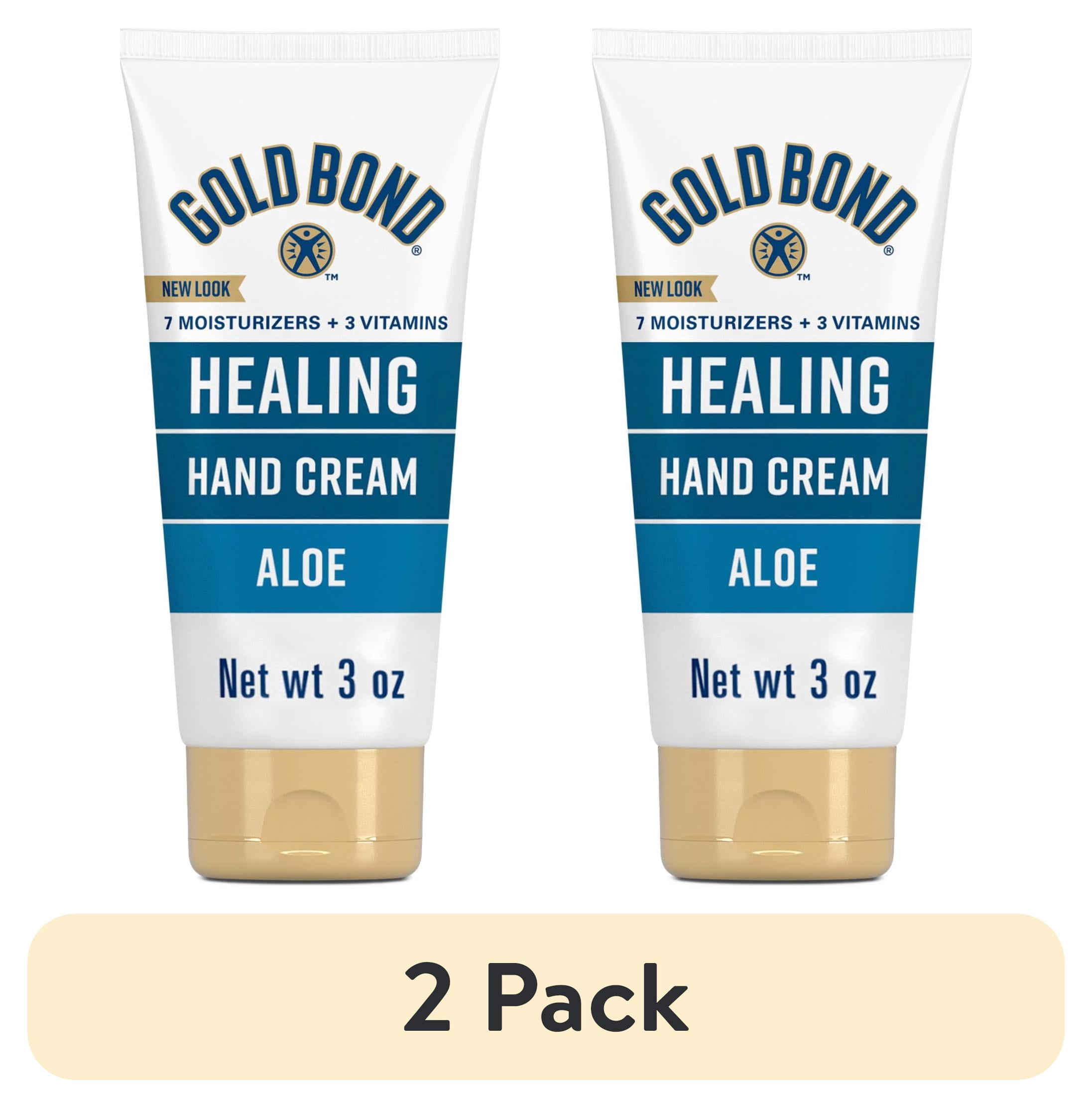 (2 pack) Gold Bond Healing Hand Cream, 3 oz., Hand Cream With Aloe, Moisture That Lasts Through Handwashing