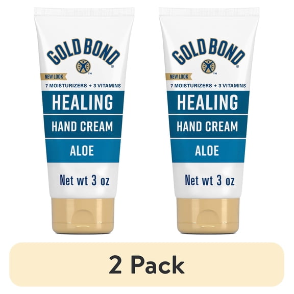 (2 pack) Gold Bond Healing Hand Cream, 3 oz., With Aloe, Moisture That Lasts Through Handwashing