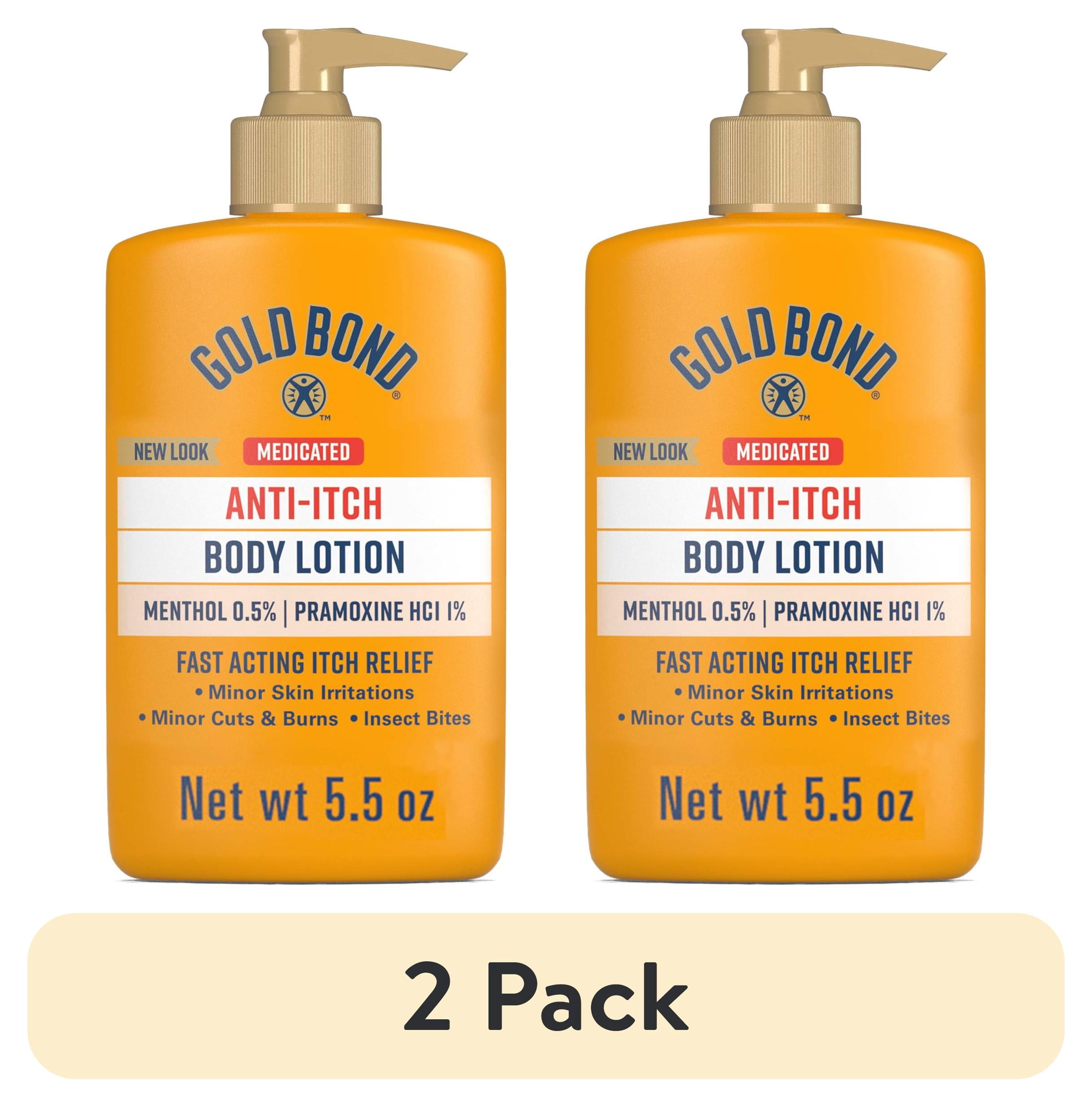 (2 pack) Gold Bond Medicated Anti-Itch Body Lotion, 5.5 oz., Steroid Free, Fast Acting Itchy Skin Relief