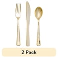 thumbnail image 1 of (2 pack) Gold Disposable Plastic Cutlery 24 Count New by Way to Celebrate, 1 of 8