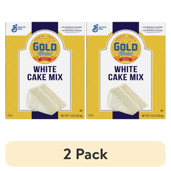 (2 pack) Gold Medal White Cake Mix, 5lb