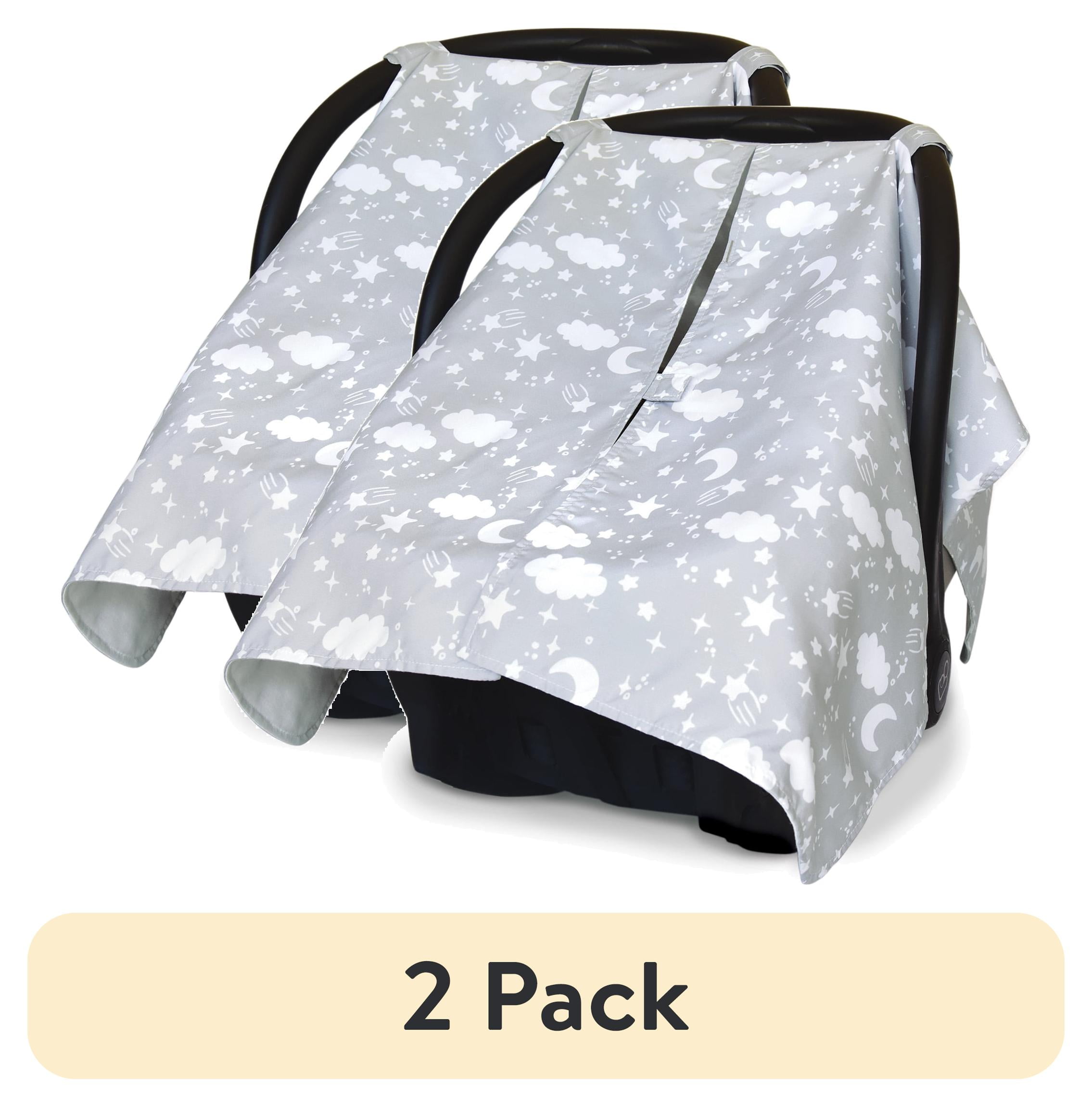 (2 pack) Goldbug Car Seat Cover, Soft and Breathable Protection for Infants, Unisex Cloud Print