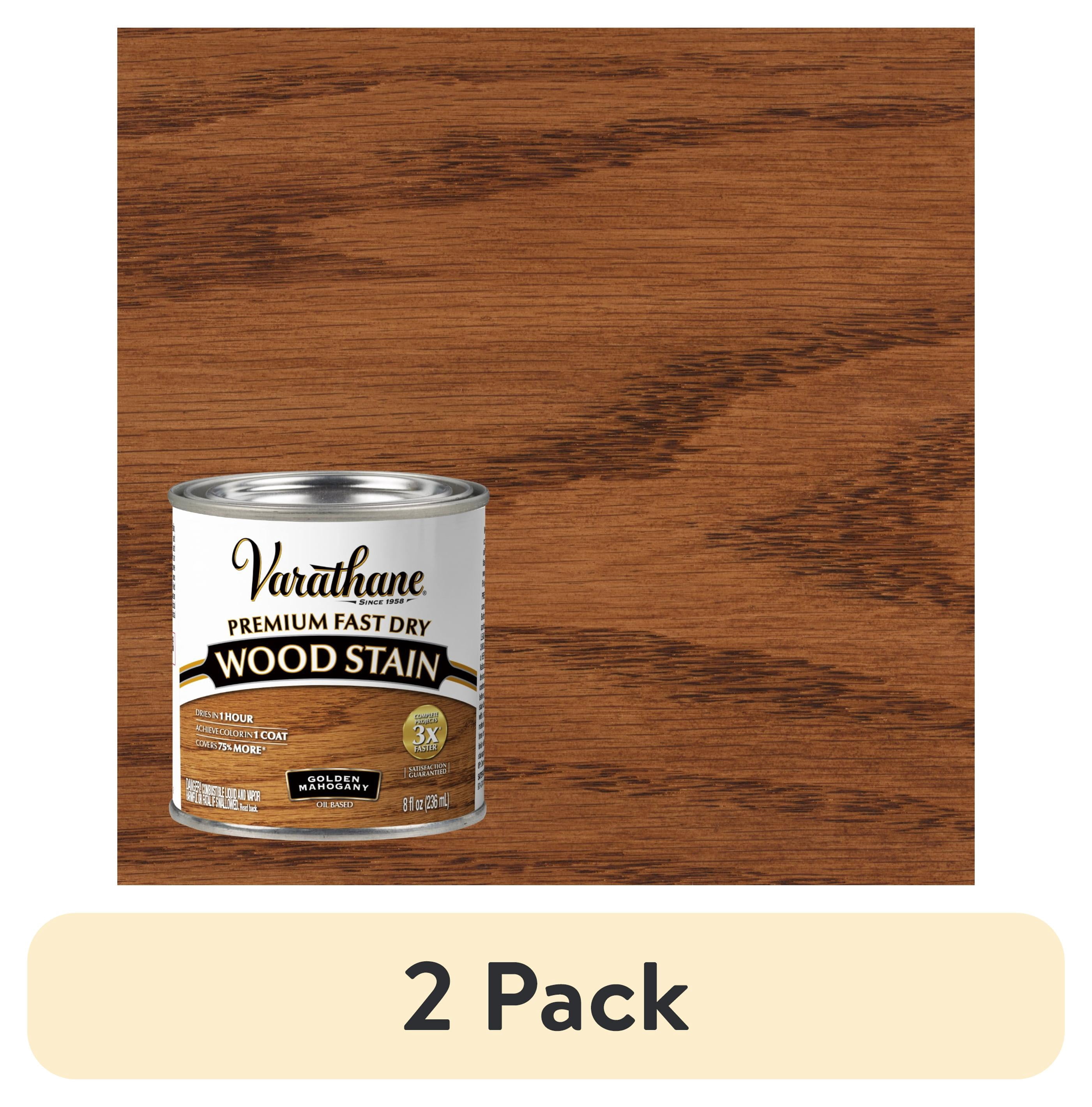 (2 pack) Golden Mahogany, Varathane Premium Fast Dry Wood Stain-262033, 8 fl oz