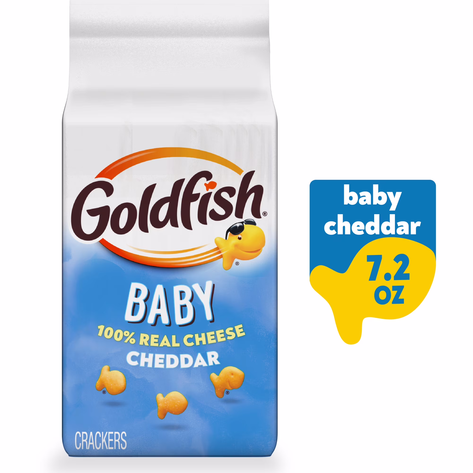 2 pack-Goldfish Baby Cheddar Cheese Crackers, 7.2 oz Bag