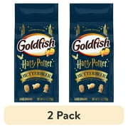 (2 pack) Goldfish Harry Potter Butterbeer Butterscotch Flavored Baked Grahams, 6.1 oz Bag
